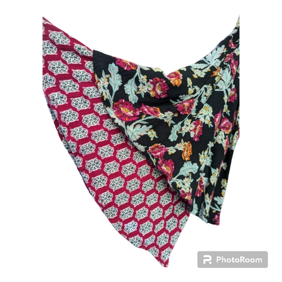 Xhilaration Bell Sleeve, Multicolored Romper Size Large - Picture 2 of 5